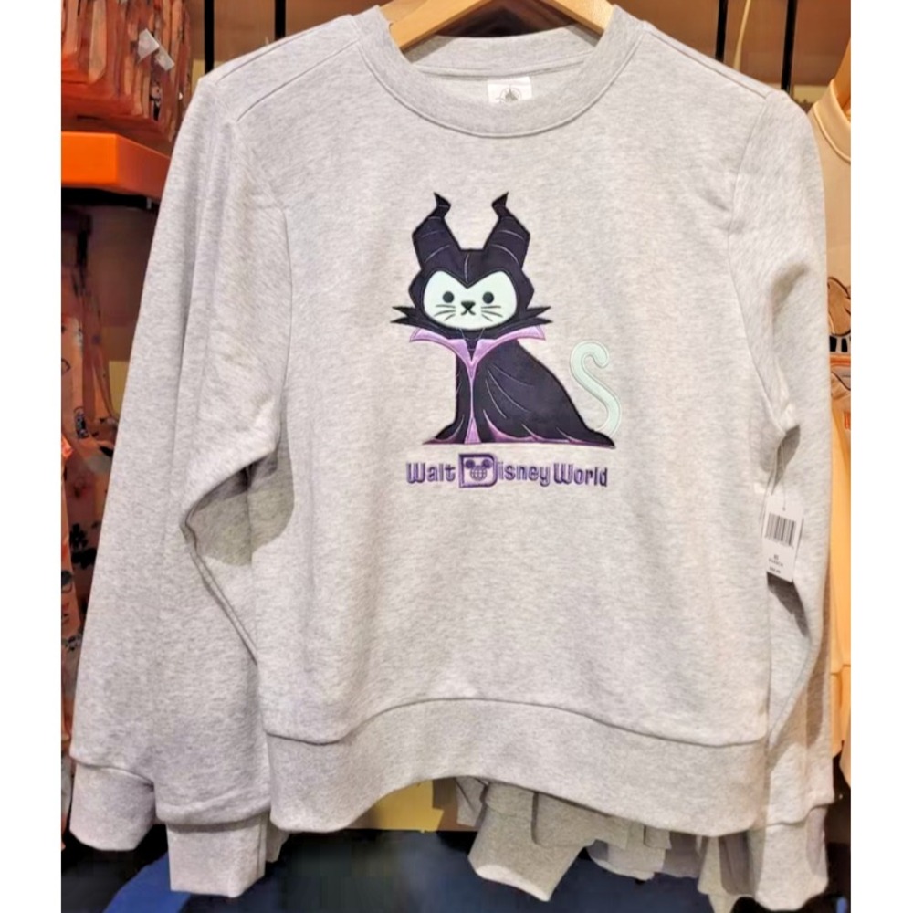 2026 Disney Parks Halloween Malificent Cat Sweatshirt Medium M Pullover